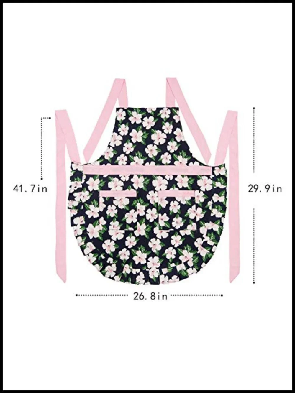 Cotton Adjustable Bib Apron with Pockets for Cooking Baking